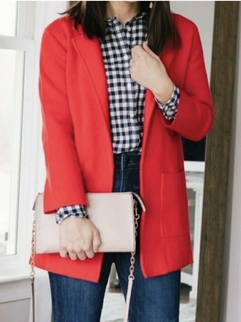 J.Crew 365 Red Sophie Open Blazer Cardigan Jacket Merino Blend - Picture 4 of 12